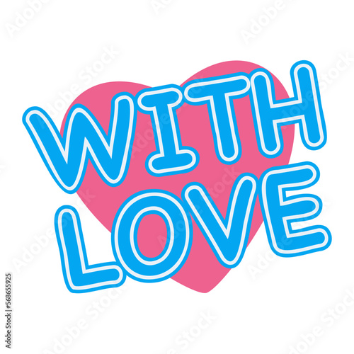 with love sticker