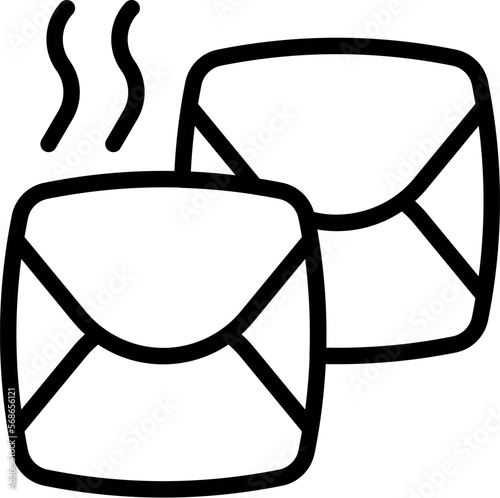 Crust khachapuri icon outline vector. Meal dish. Caucasian bread