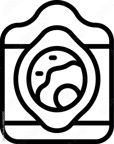 Healthy khachapuri icon outline vector. Food cooking. Meal dish