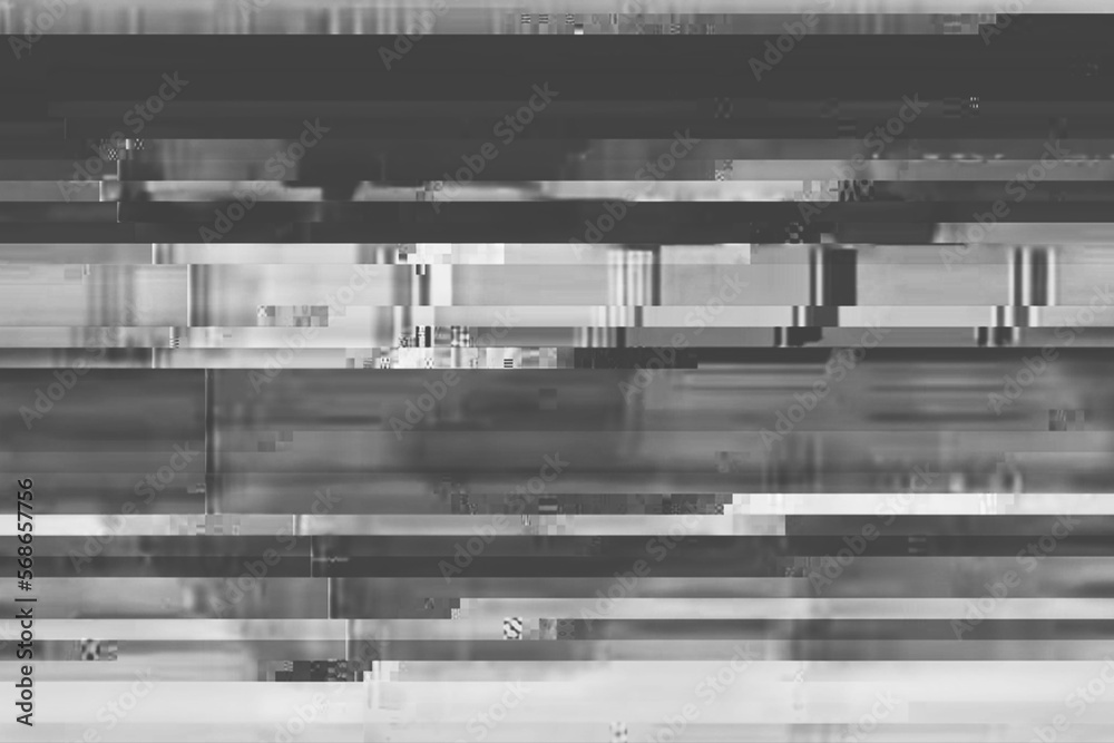 Glitch noise distortion of broken video empty background, VHS effect ...