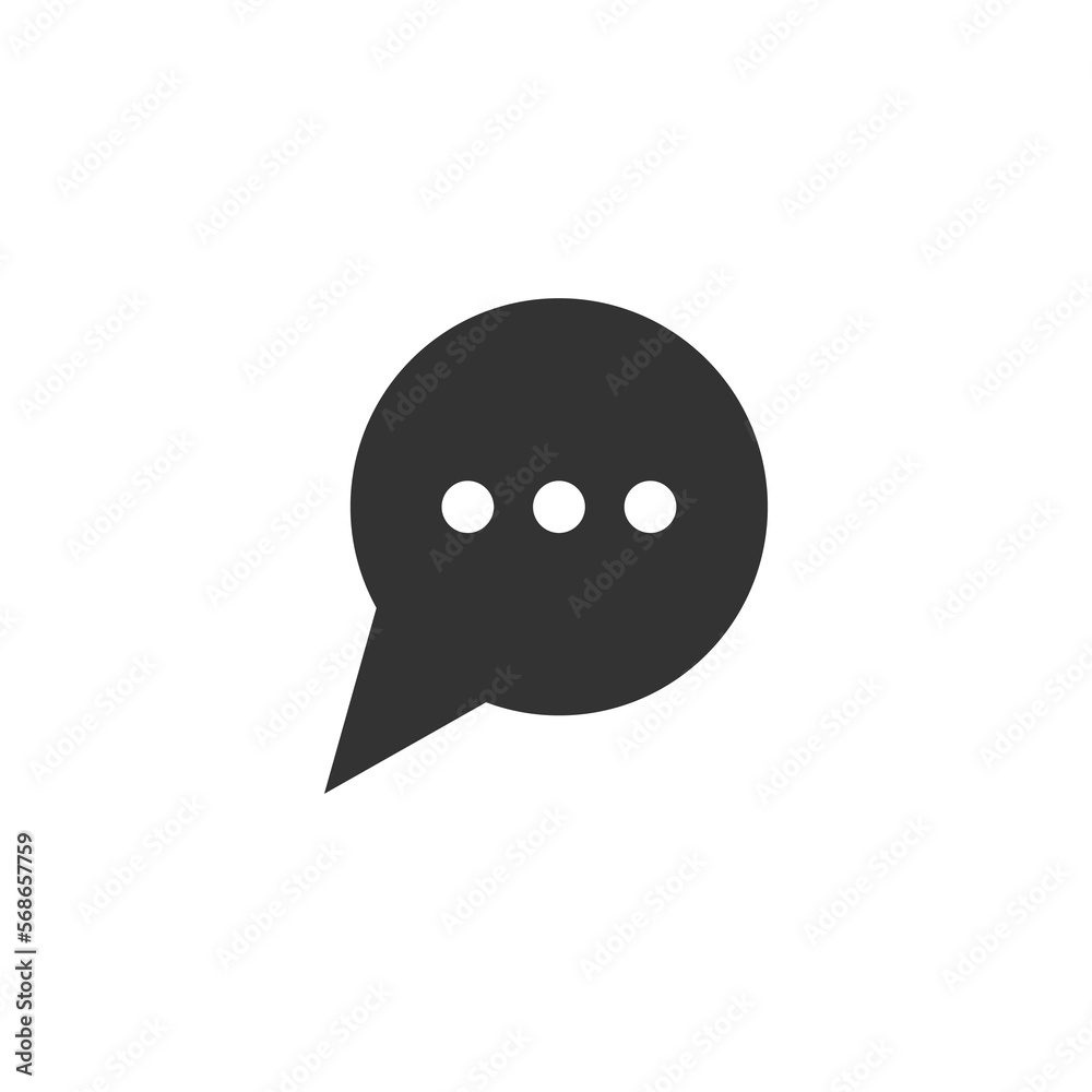 Fototapeta premium Chat speech bubble and dialog balloon filled style vector icon