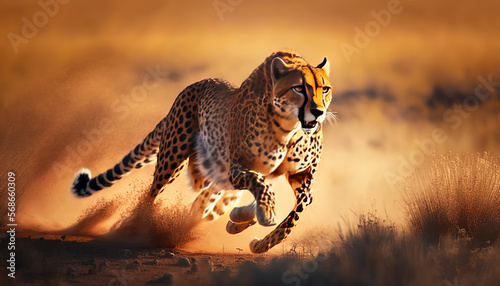 Photo cheetah in the wild