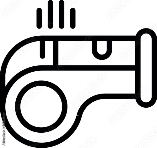 Coast guard whistle icon outline vector. Sea rescue. Air transport