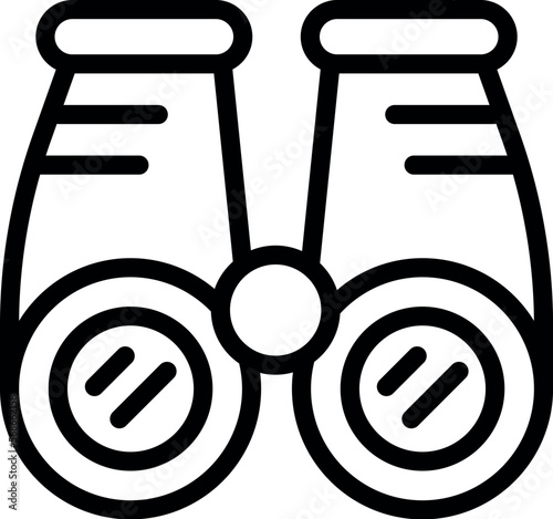 Binoculars rescue icon outline vector. Coast guard. Sea transport