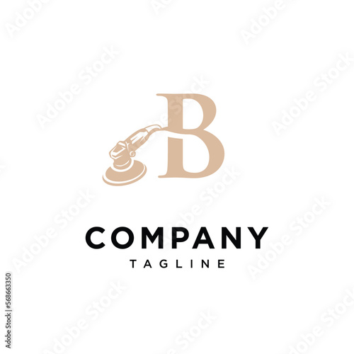 Letter B Detailing car motorcycle icon logo vector template.
