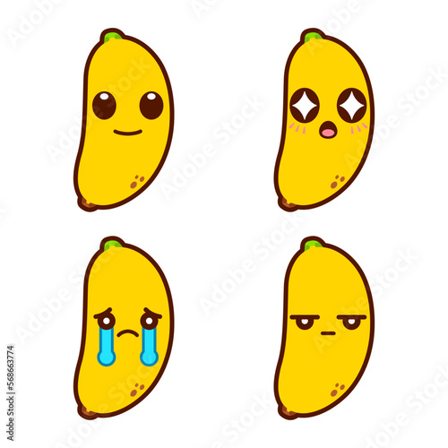 Set of Cute Banana Stickers