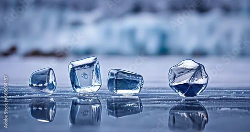 ice cubes background, illus...