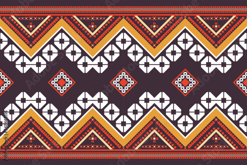  Ethnic geometric folklore ornament concept. Ethnic vector textile. Seamless ethnic pattern. Seamless abstract geometric pattern. Design for wallpaper,carpet, wrapping,cover,fabric,clothing 