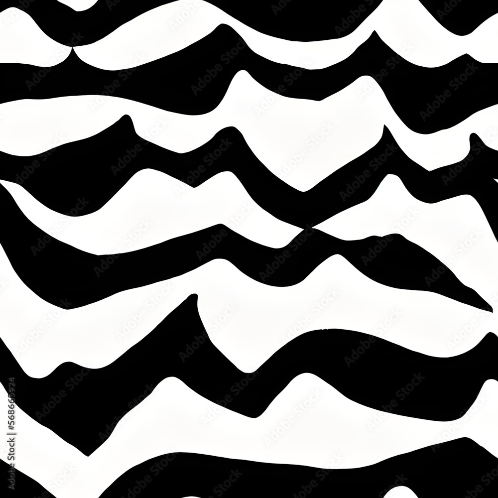 Zebra print pattern. Seamless zebra print. Zebra skin texture, generated by AI