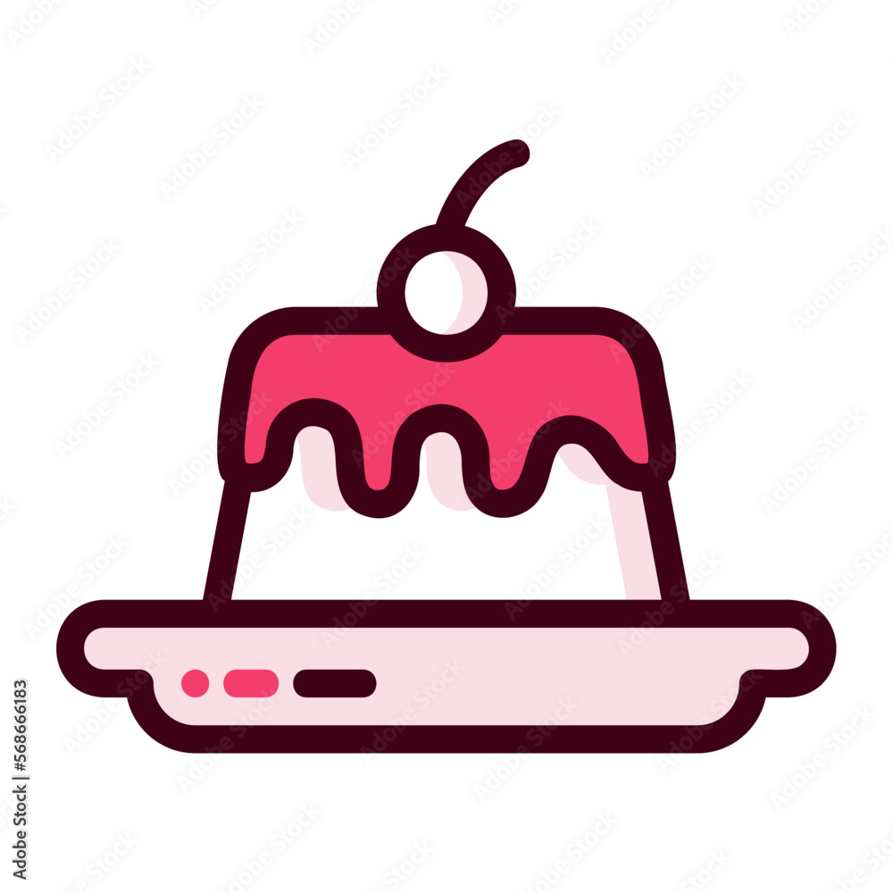Icon pudding illustration can be used for web app info graphic etc Icon pudding illustration can be used for web app info graphic etc