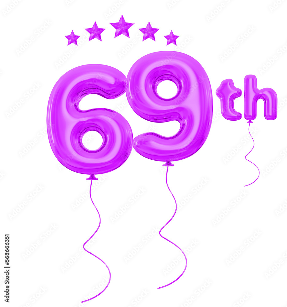 69th anniversary purple