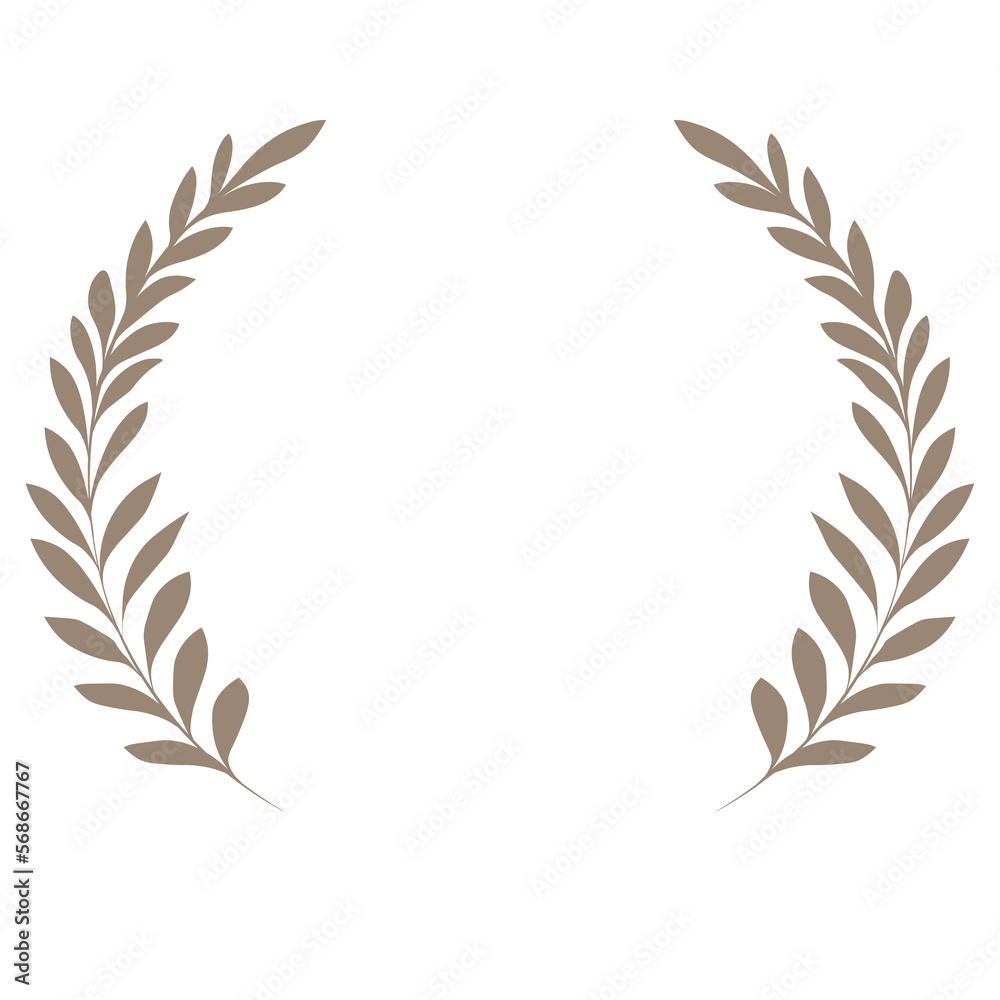 laurel wheat wreath logo icon symbol of victory and success, Vector on White transparent background 02 laurel wheat wreath logo icon symbol of victory and success, Vector on White transparent background 02