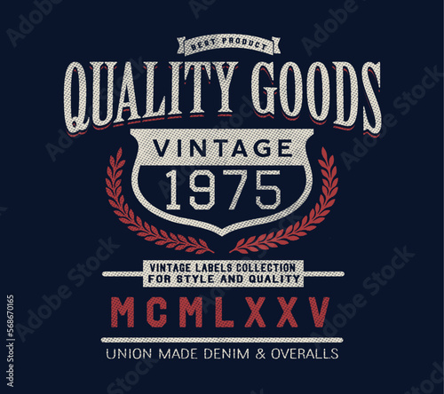 varsity vintage label original t shirt print