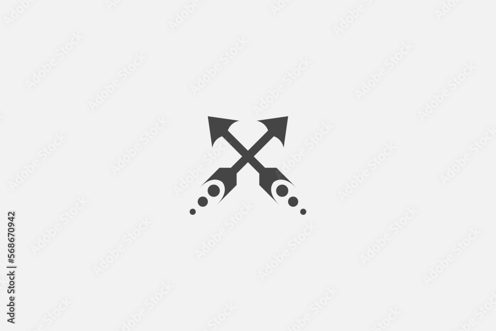 Illustration vector graphic of cross arrow Illustration vector graphic of cross arrow
