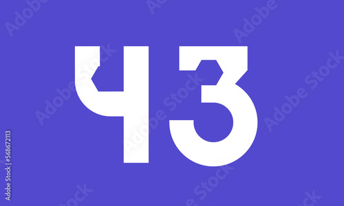 Number Blue Tech Modern Hexagon Logo © nomersatu