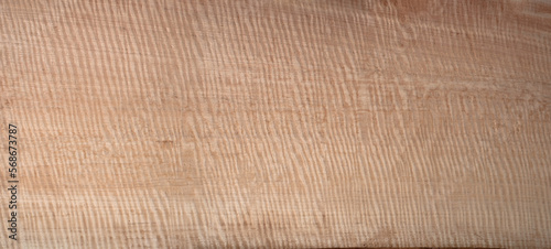 Maple wood has tiger stripe or curly stripe grain photo