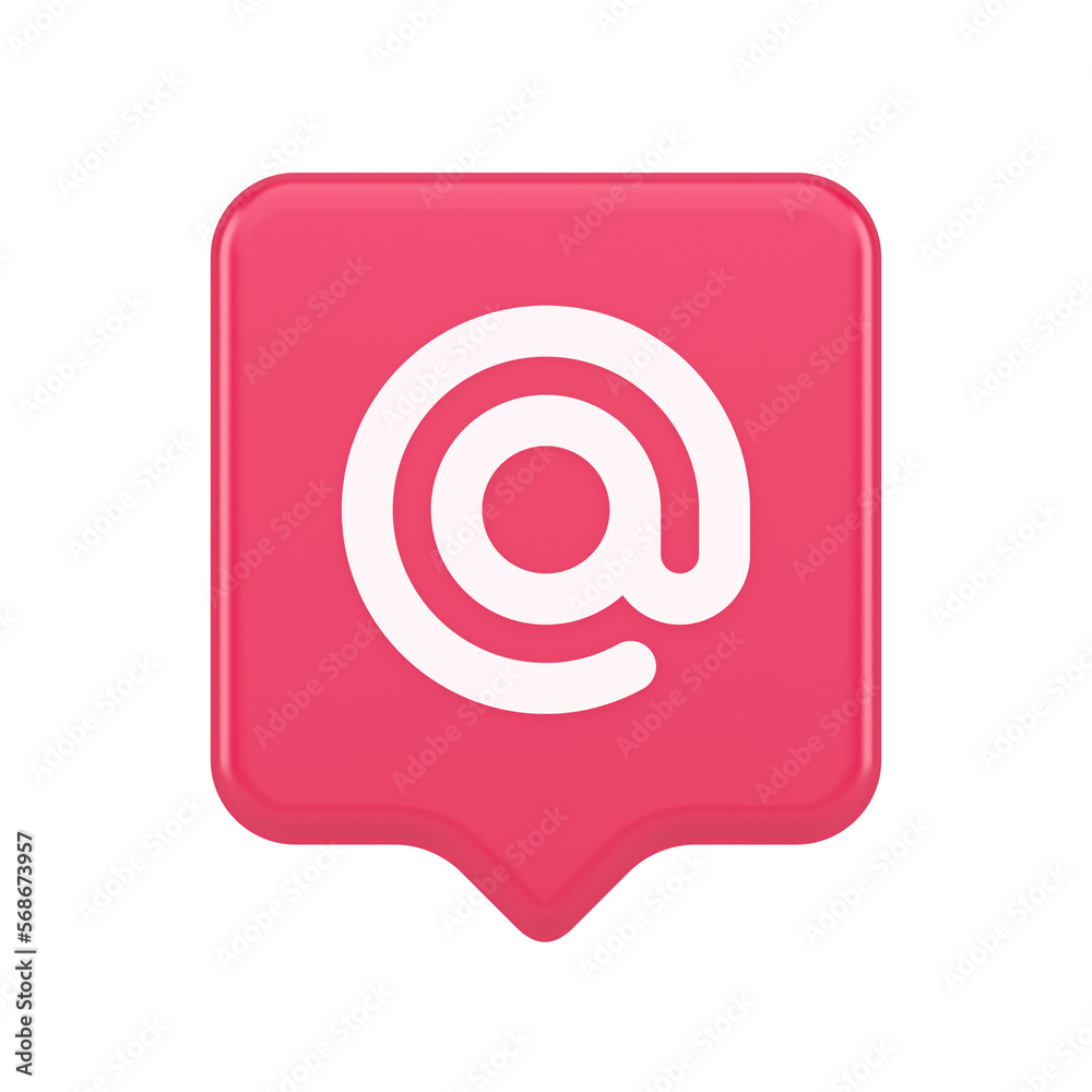 Email address digital symbol button internet chatting cyberspace communication 3d speech bubble icon Email address digital symbol button internet chatting cyberspace communication 3d speech bubble icon