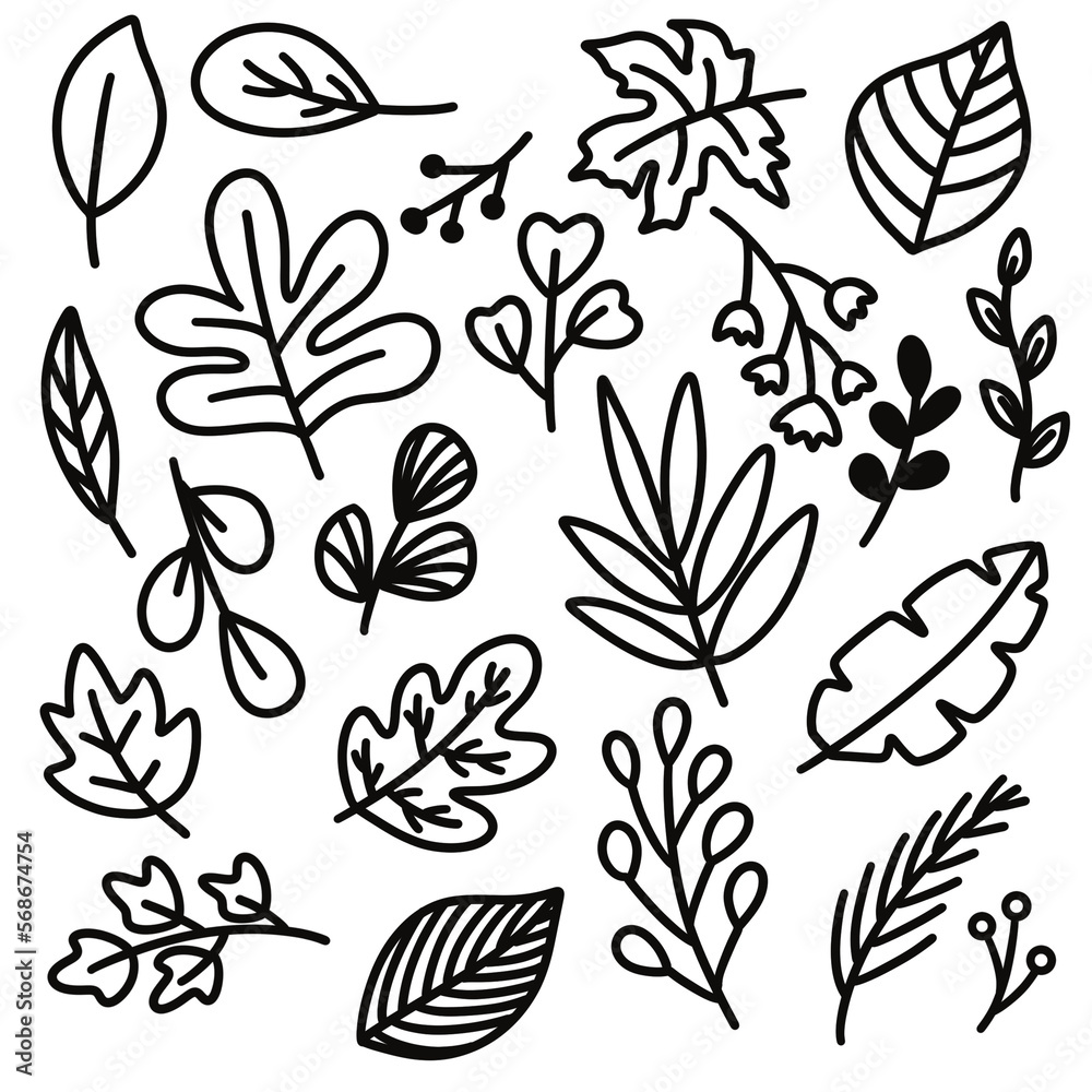 seamless pattern with leaves illustration