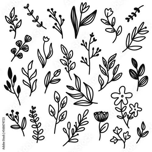 seamless pattern with branches illustration