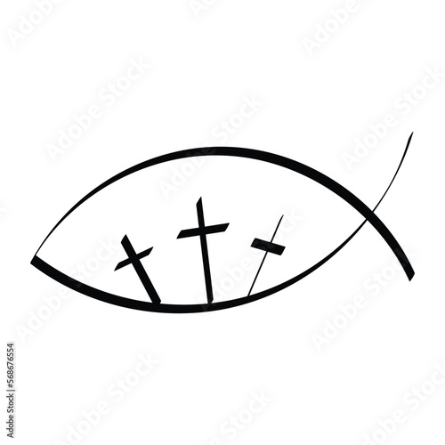 Scripture Illustration for Tattoo design. The message of the Gospel of Jesus Christ. Bible lesson for kids