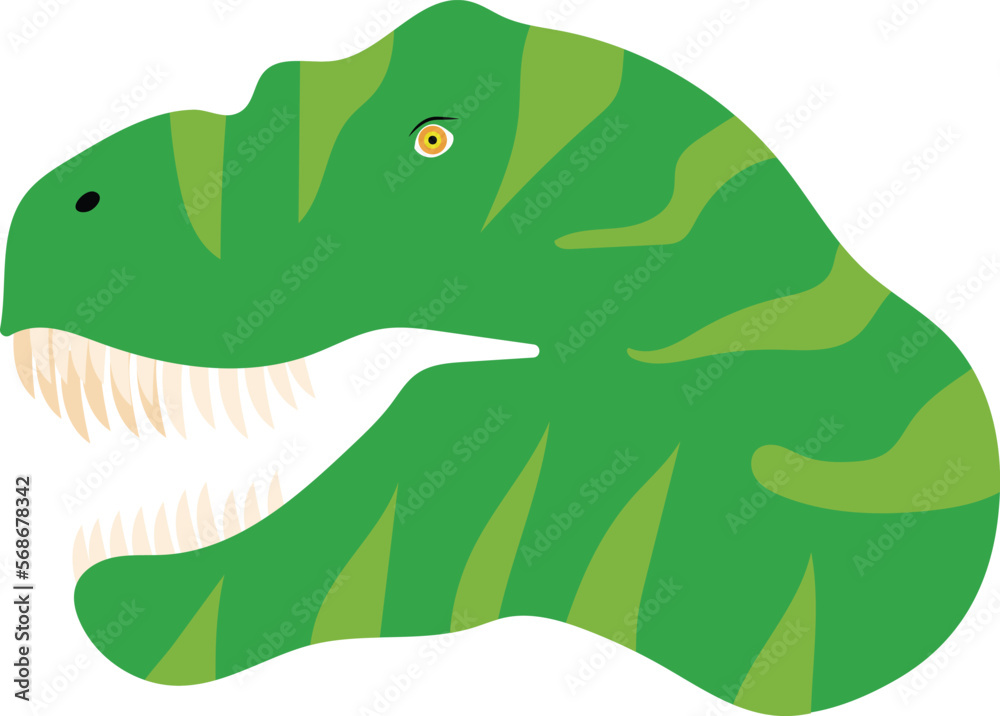 Obraz premium Dinosaur face vector image or clipart