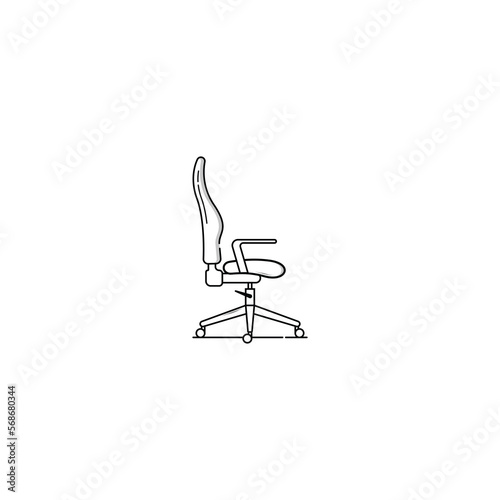 Office chair icon isolated vector graphics