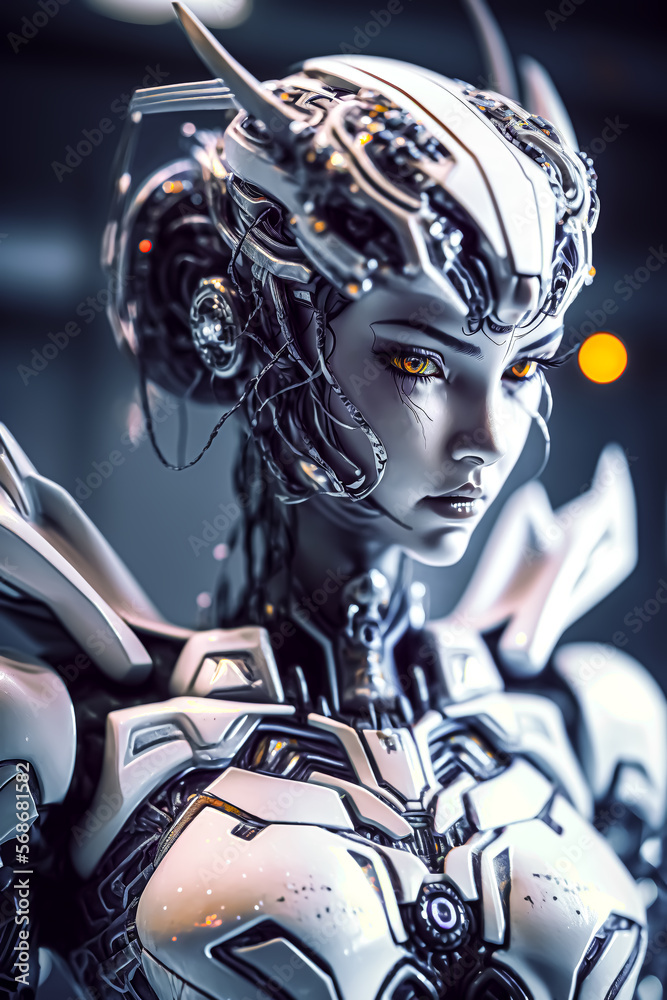 A Wide-Angle Picture of a Full-Body Robotic Women, showcasing its intricate design and cutting-edge technology This image is perfect for websites and advertisements that feature high-tech products A Wide-Angle Picture of a Full-Body Robotic Women, showcasing its intricate design and cutting-edge technology This image is perfect for websites and advertisements that feature high-tech products