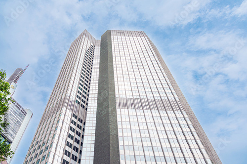 Frankfurt  Germany - June 12  2019  Commercial finance building in Frankfurt  Germany.