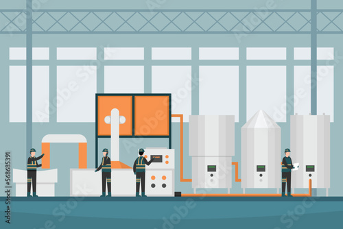 Silo with grain, elevator, granary, factory 2d vector illustration concept for banner, website, illustration, landing page, flyer, etc