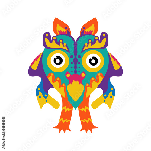 abstract decorative monsters with colorful doodles. Hand drawn abstract doodles. Baby animal pattern. Fabric pattern. Vector illustration with cute animals. Baby nursery pattern illustration