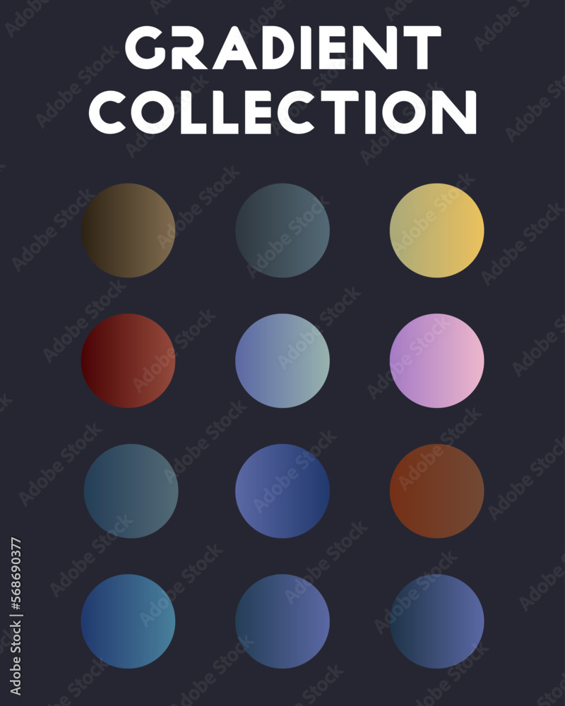 A large set of universal gradients. Vector illustration