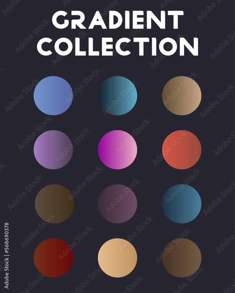 A large set of universal gradients. Vector illustration