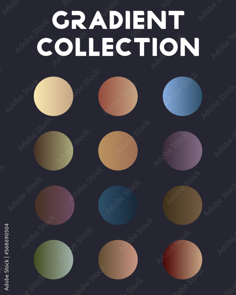A large set of universal gradients. Vector illustration