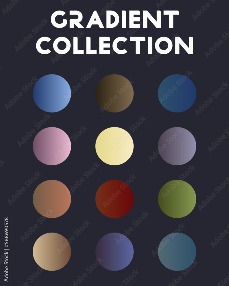 A large set of universal gradients. Vector illustration