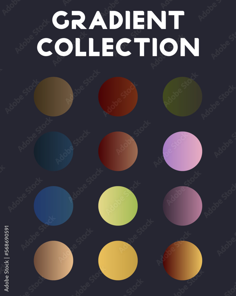 A large set of universal gradients. Vector illustration