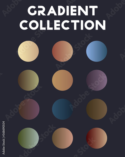 Obraz na płótnie A large set of universal gradients. Vector illustration w salonie
