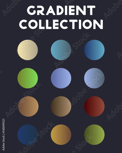 A large set of universal gradients. Vector illustration