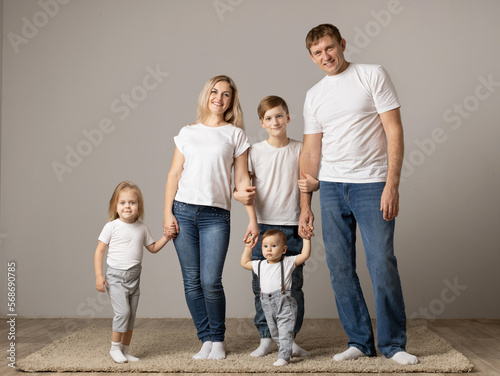 happy family with children