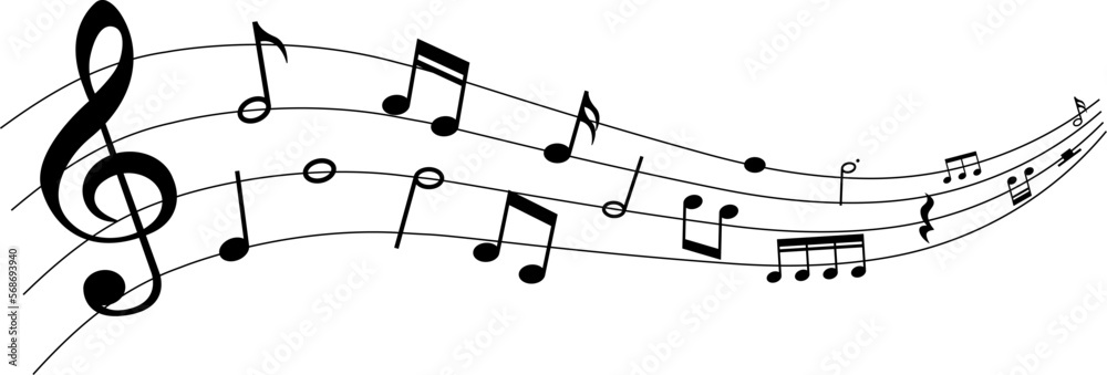 Collection of Music notes. Musical key signs Collection of Music notes. Musical key signs