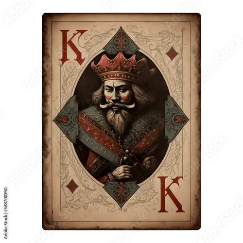 king of diamonds playing card Generative AI photo