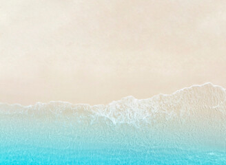 The tropical Summer with wave water as white sand beach background