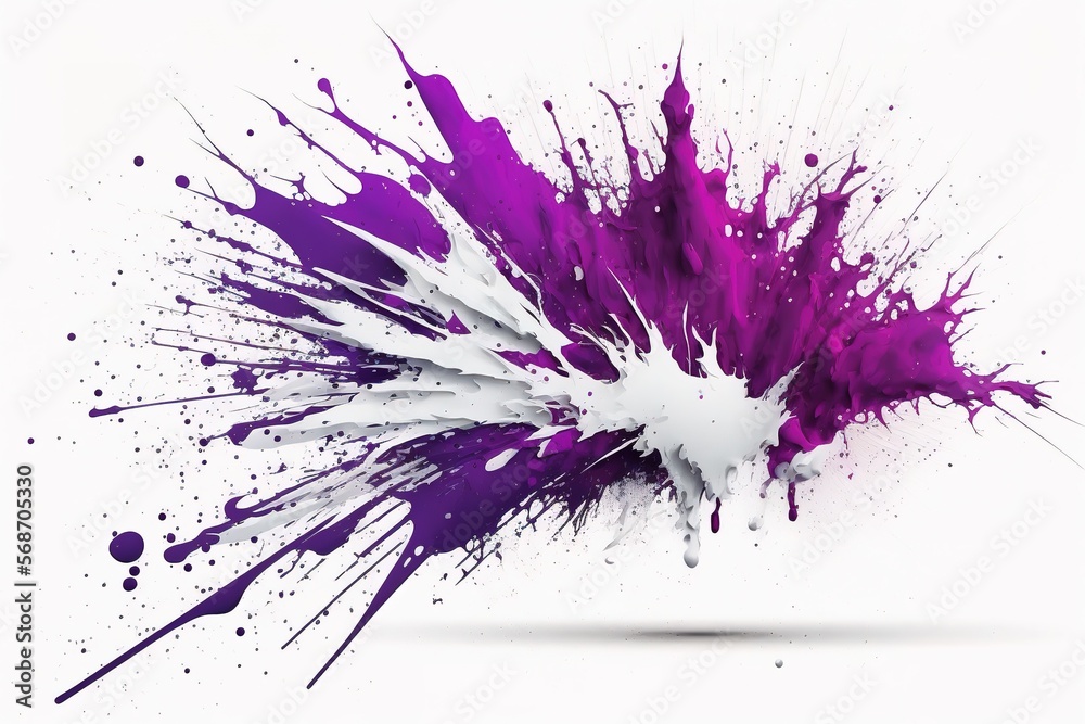 Purple and White Paint Generative ai