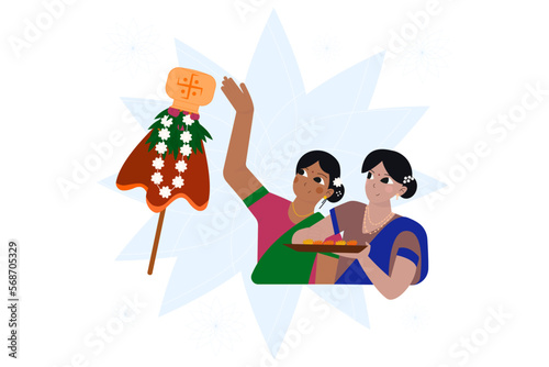 Gudi Padwa is the Hindu New Year holiday of the Marathas and Konkani,