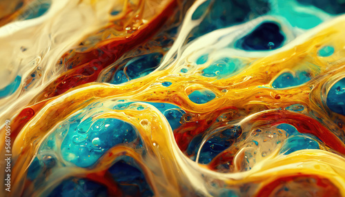 3d illustration of organic colorful abstract background © Sebastian Kaulitzki
