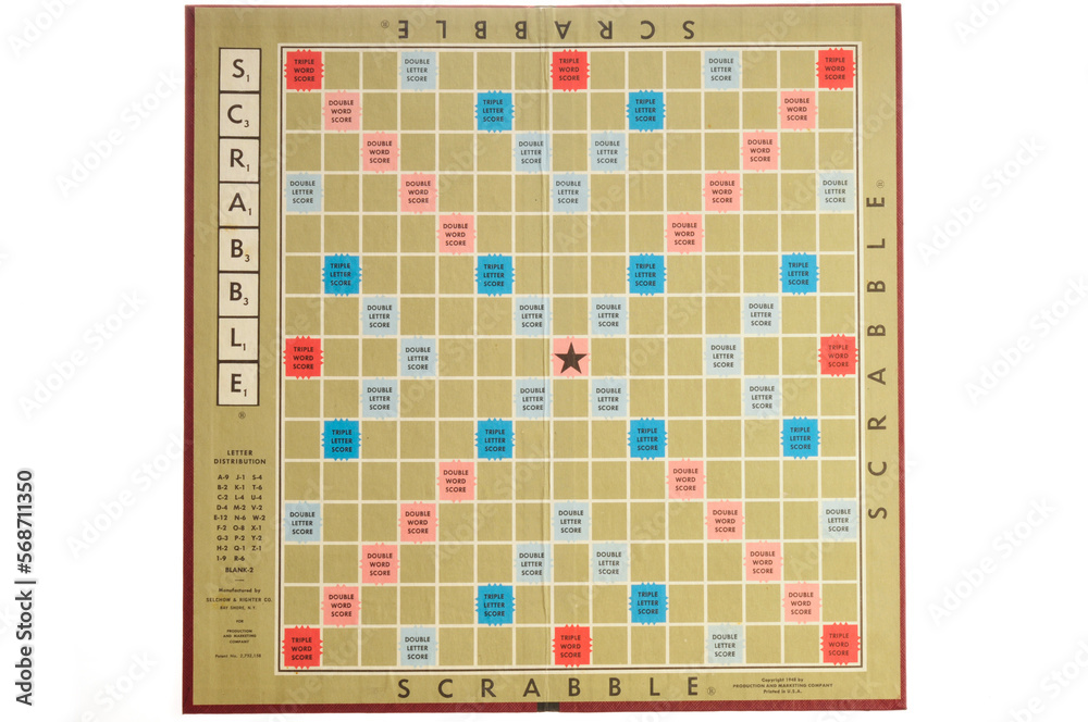 vintage Scrabble board Stock Photo Adobe Stock