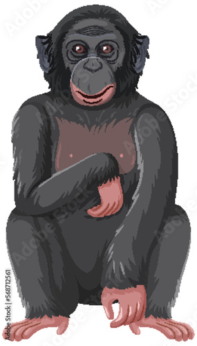 Ape cartoon character isolated