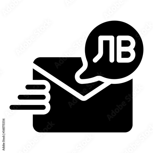 send money glyph icon