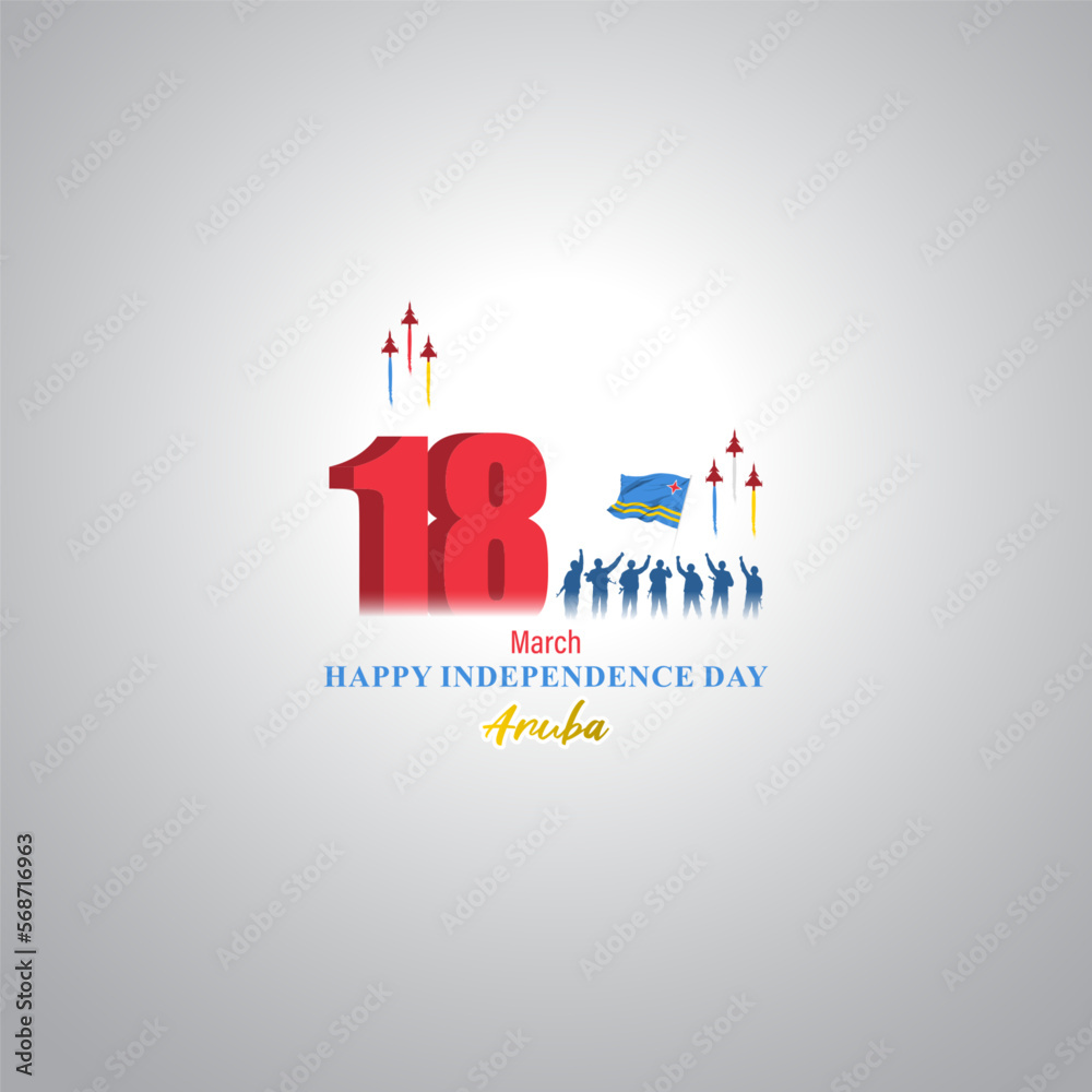 Vector illustration for happy Aruba independence day banner Vector illustration for happy Aruba independence day banner