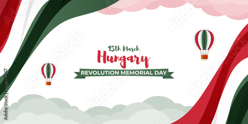 Vector illustration for Hungary Revolution Memorial Day photo