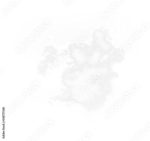 Isolated PNG cutout of a cloud on a transparent background, ideal for photobashing, matte-painting, concept art